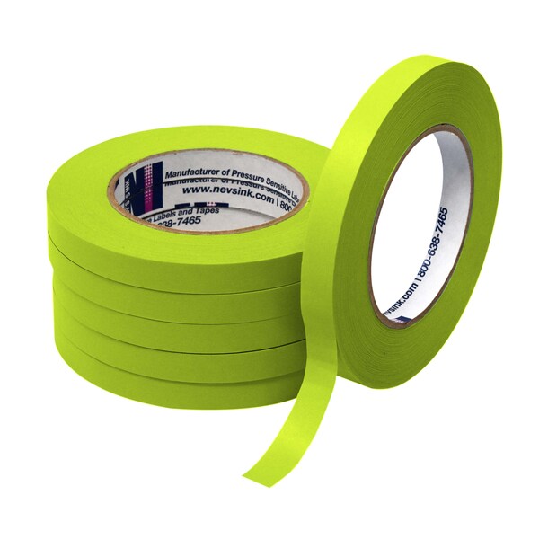1/2" wide x 60yd Chartreuse Labeling Tape
